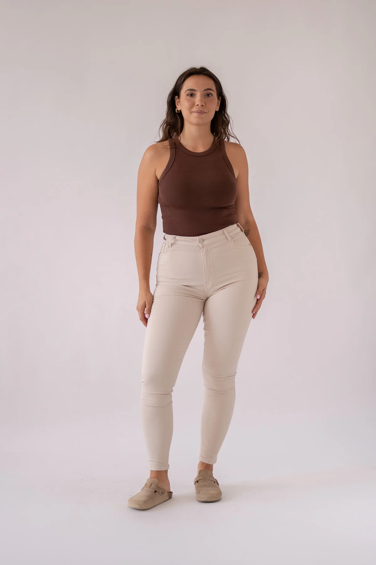 SKINNY HIGH RISE - BEIGE